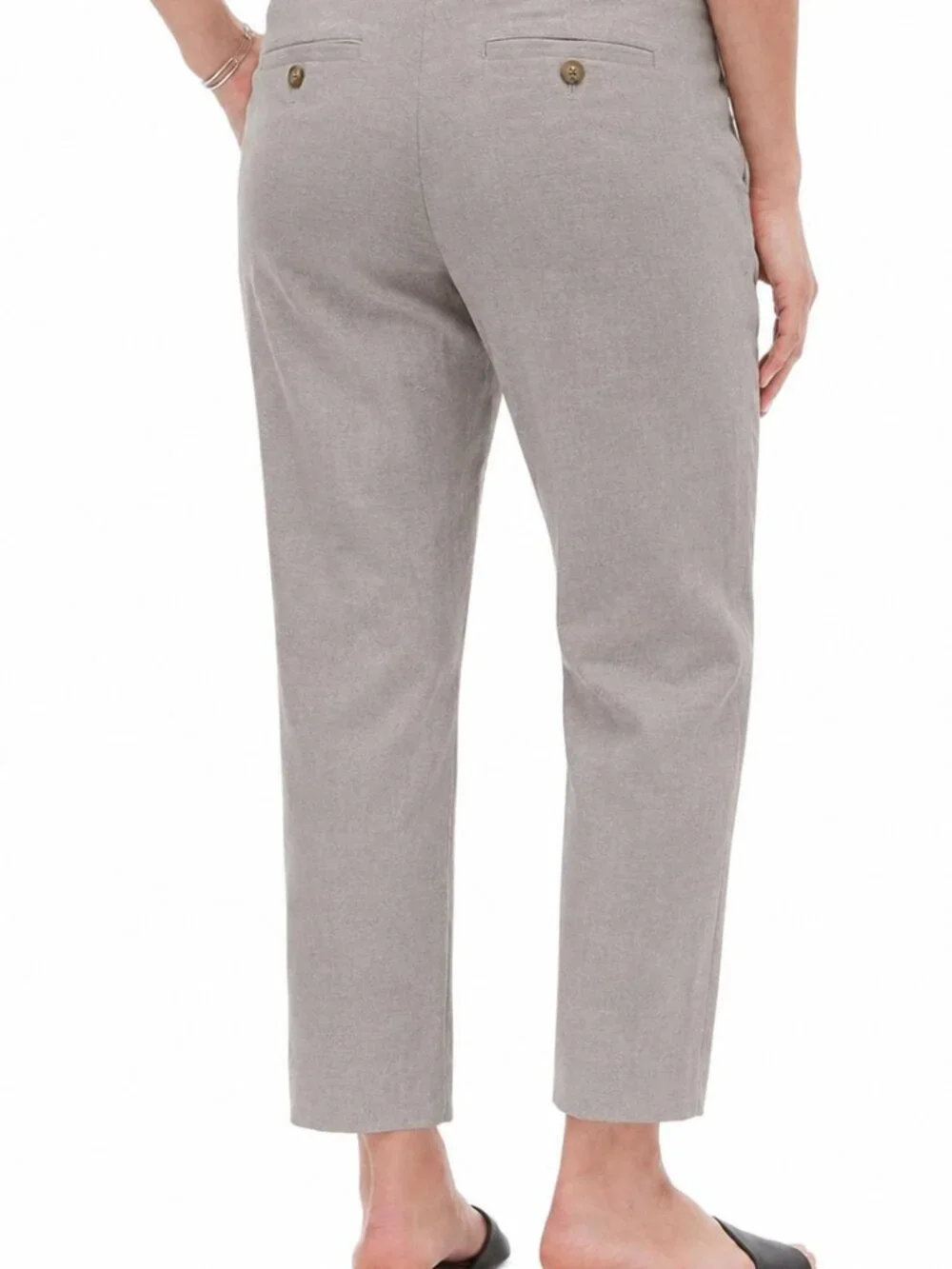 NEW Banana Republic Women's Avery Straight Linen-Cotton Pants Size 14R - 39655